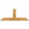 Ekena Millwork Portland Rough Sawn Timber Gable Bracket, Western Red Cedar, 60"W x 25"H x 2"D x 6"F, 10/12 Pitch GBW060X25X0206POR00RWR - alternate 1